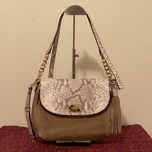 Michael kors suede and leather Shoulder crossbody Bag